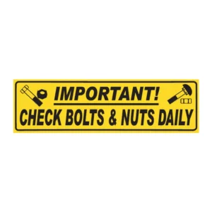 Check Bolts & Nuts sign V34