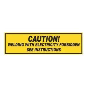 Welding With Electricity Forbidden sign V37