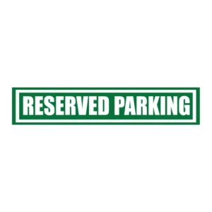 Reserved Parking sign V4