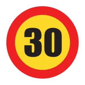 Speed Limit 30km/h sign V5