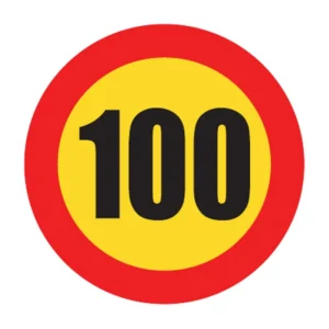 Speed Limit 100km/h sign V7
