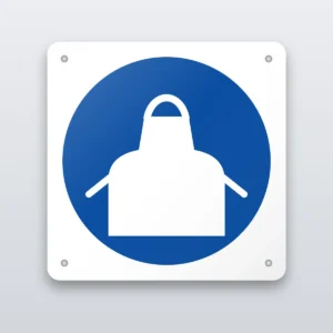 Protective apron must be worn mandatory sign