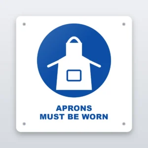 Aprons Must Be Worn hygiene sign