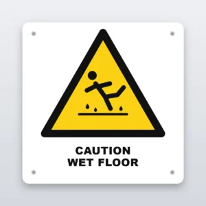 Caution Wet Floor hygiene sign