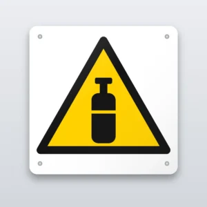 Confined gases gas cylinder warning sign