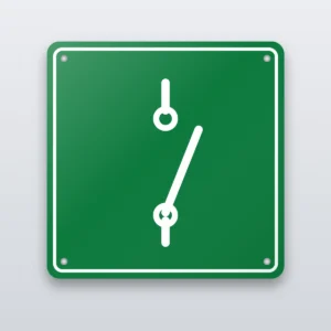 Electric isolator switch sign
