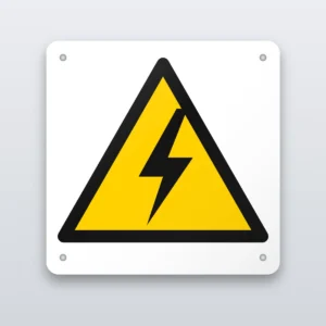 Electrical shock hazard warning sign