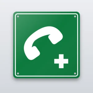 Emergency telephone sign