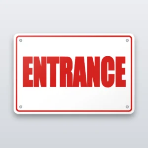 Entrance sign