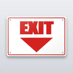Exit ahead sign with arrow