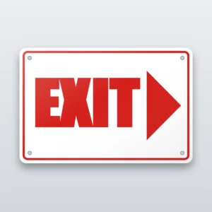 Exit right sign with arrow