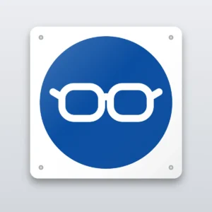 Eye protection must be worn mandatory sign