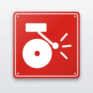Fire alarm safety sign