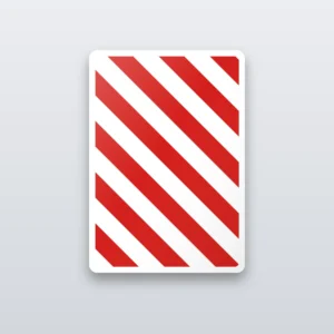 Medium red and white fire chevron