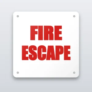 Fire escape sign