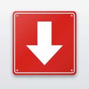 Fire fighting equipment direction arrow sign