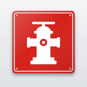 Fire hydrant safety sign