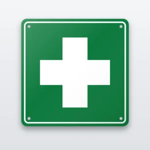 First aid equipment safety sign
