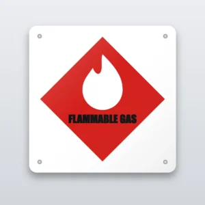 Flammable gas diamond sign