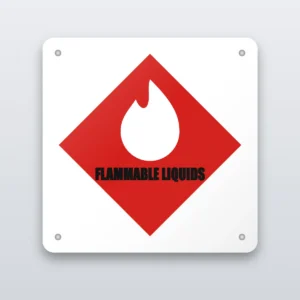 Flammable liquids diamond sign