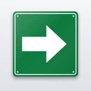 General direction arrow safety sign