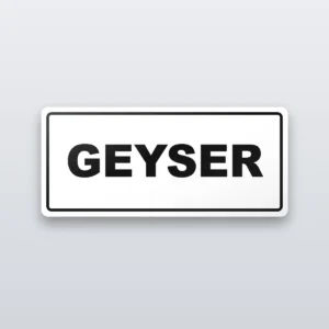 Geyser distribution board label sticker