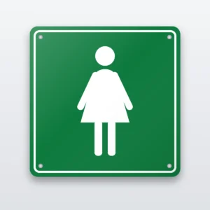 Ladies toilet sign