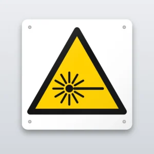 Laser hazard warning sign