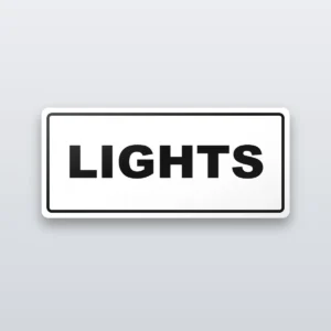 Lights distribution board label sticker