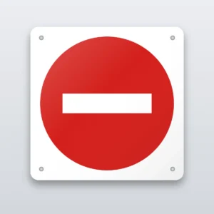 No entry prohibition sign
