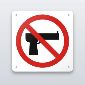No firearms prohibition sign