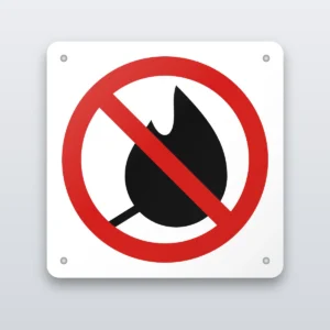 No open flame prohibition sign