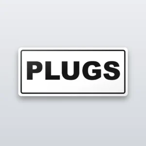 Plugs distribution board label sticker