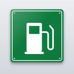 Refueling point sign