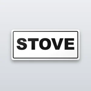 Stove distribution board label sticker
